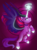 Size: 2048x2732 | Tagged: safe, artist:sacredroses-art, sci-twi, twilight sparkle, alicorn, pony, equestria girls, g4, equestria girls ponified, evil smile, female, glowing horn, grin, high res, horn, magic, mare, midnight sparkle, ponified, rearing, smiling, solo