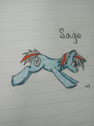 Size: 3120x4160 | Tagged: safe, artist:crazeguy, derpibooru exclusive, oc, oc only, pony, unicorn, lined paper, photo, traditional art