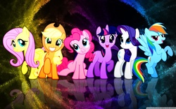 Size: 1280x800 | Tagged: safe, artist:pinkiepie1500, applejack, fluttershy, pinkie pie, rainbow dash, rarity, twilight sparkle, g4, mane six, wallpaper