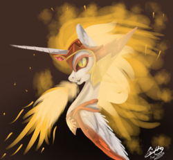 Size: 3246x3000 | Tagged: safe, artist:moondaneka, daybreaker, alicorn, pony, a royal problem, g4, my little pony: friendship is magic, bust, female, high res, portrait, solo