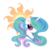 Size: 1600x1600 | Tagged: safe, artist:wavecipher, princess celestia, alicorn, pony, g4, barrette, bust, clothes, cutie mark background, female, glasses, lineless, mare, portrait, simple background, smiling, solo, swimsuit, transparent background