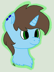 Size: 535x721 | Tagged: safe, artist:bladegauntlet, oc, oc only, oc:jack, pony, unicorn, base used, bust, male, portrait, simple background, solo, stallion