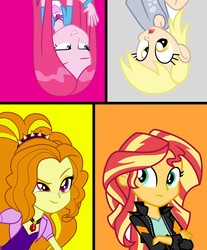 Size: 3510x4235 | Tagged: safe, adagio dazzle, derpy hooves, pinkie pie, sunset shimmer, equestria girls, g4, pinkamena diane pie