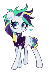Size: 1200x1800 | Tagged: safe, artist:turtlefarminguy, rarity, pony, unicorn, it isn't the mane thing about you, alternate hairstyle, clothes, cute, female, looking at you, mare, punk, raribetes, raripunk, short hair, simple background, smiling, solo, transparent background