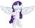 Size: 300x238 | Tagged: safe, rarity, alicorn, pony, g4, alicornified, eyes closed, needs more jpeg, princess, princess rarity, race swap, raricorn, solo