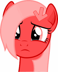 Size: 649x800 | Tagged: safe, artist:arifproject, oc, oc only, oc:downvote, pony, derpibooru, g4, animated, bust, crying, derpibooru ponified, eye shimmer, frown, gif, meta, ponified, sad, simple background, solo, vector, white background