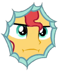 Size: 1150x1419 | Tagged: safe, edit, edited screencap, editor:damaged, screencap, sunset shimmer, equestria girls, g4, monday blues, my little pony equestria girls: summertime shorts, :i, background removed, female, frown, simple background, solo, transparent background