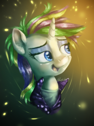 Size: 1024x1365 | Tagged: safe, artist:helmie-art, rarity, pony, unicorn, g4, it isn't the mane thing about you, alternate hairstyle, bust, clothes, female, mare, open mouth, portrait, punk, raripunk, solo