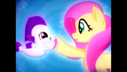 Size: 1024x576 | Tagged: safe, edit, edited screencap, screencap, fluttershy, sea poppy, pegasus, pony, seapony (g4), g4, my little pony: the movie, animated, baby, baby seapony (g4), bubble, clothes, cute, duo, eye contact, female, fin wings, fins, fish tail, flowing mane, flowing tail, hnnng, looking at each other, looking at someone, mare, ocean, one small thing, open mouth, pattycakes, photo, picture of a screen, profile, purple eyes, seaponified, seapony fluttershy, seaquestria, see-through, shyabetes, smiling, smiling at each other, species swap, spread wings, tail, teeth, underwater, water, weapons-grade cute, wings