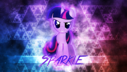 Size: 3840x2160 | Tagged: safe, artist:game-beatx14, artist:proenix, edit, twilight sparkle, pony, unicorn, g4, 4k, female, high res, looking at you, mare, sierpinski triangle, solo, wallpaper, wallpaper edit