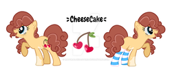 Size: 1024x414 | Tagged: safe, artist:naturaldiisasters, oc, oc only, oc:cheese cake, clothes, next generation, offspring, parent:cheese sandwich, parent:pinkie pie, socks, striped socks, watermark