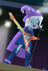 Size: 445x654 | Tagged: safe, screencap, trixie, equestria girls, g4, my little pony equestria girls: rainbow rocks, female, guitar, solo