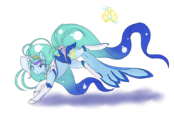 Size: 1331x894 | Tagged: safe, artist:kourabiedes, earth pony, pony, crossover, cure mermaid, go princess precure, kaido minami, magical girl, minami kaido, ponified, pretty cure, simple background, solo, transparent background