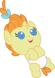 Size: 5225x7418 | Tagged: safe, artist:babyshy, pumpkin cake, pony, baby cakes, g4, absurd resolution, baby, baby pony, cute, diaper, female, inkscape, lying down, on back, show accurate, simple background, solo, transparent background, vector