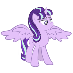 Size: 500x500 | Tagged: artist needed, safe, starlight glimmer, alicorn, alicornified, female, princess, princess starlight glimmer, race swap, simple background, solo, starlicorn, this will end in communism, transparent background, xk-class end-of-the-world scenario