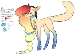 Size: 1815x1320 | Tagged: safe, artist:sweetmelon556, oc, oc only, oc:blue gears, earth pony, pony, augmented tail, female, mare, reference sheet, solo