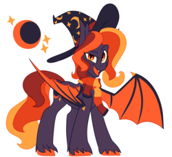 Size: 2000x1826 | Tagged: safe, artist:aegann, oc, oc only, bat pony, hat, simple background, solo, transparent background, witch hat