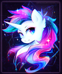 Size: 1774x2137 | Tagged: safe, artist:koveliana, rarity, pony, unicorn, g4, it isn't the mane thing about you, alternate hairstyle, color porn, female, mare, punk, raripunk, short hair, solo