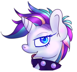 Size: 1559x1454 | Tagged: safe, artist:breeoche, rarity, pony, unicorn, g4, it isn't the mane thing about you, alternate hairstyle, heart eyes, piercing, punk, raripunk, simple background, solo, tongue out, tongue piercing, transparent background, wingding eyes