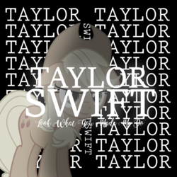 Size: 800x800 | Tagged: dead source, safe, artist:osipush, artist:penguinsn1fan, applejack, earth pony, pony, g4, album, album cover, cover, female, look what you made me do (taylor swift), parody, ponified, ponified album cover, solo, taylor swift