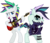 Size: 7095x6039 | Tagged: safe, artist:jhayarr23, coloratura, rarity, earth pony, pony, unicorn, g4, it isn't the mane thing about you, absurd resolution, alternate clothes, alternate hairstyle, bipedal, clothes, countess coloratura, electric guitar, eyeshadow, guitar, guitarity, jacket, leather, leather jacket, makeup, multicolored hair, multicolored mane, multicolored tail, musical instrument, open mouth, punk, rara, rarapunk, raripunk, ship:rarararara, simple background, tail, tomboy, transparent background