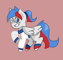 Size: 1143x1093 | Tagged: safe, artist:officialawkwardalien, oc, oc only, oc:crystal pepsi, pegasus, pony, clothes, female, hoodie