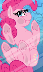 Size: 480x800 | Tagged: safe, artist:jen-neigh, pinkie pie, earth pony, pony, g4, against glass, cute, female, glass, looking at you, mare, phone wallpaper, solo, turned head, underhoof, wallpaper