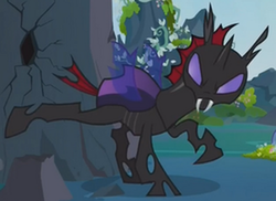 Size: 530x386 | Tagged: safe, screencap, pharynx, changeling, g4, to change a changeling, solo, tantrum