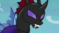 Size: 1280x720 | Tagged: safe, screencap, pharynx, changeling, g4, to change a changeling, smiling, smirk, solo