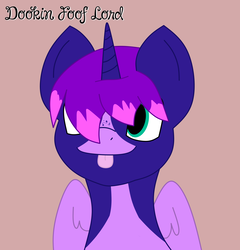 Size: 1923x2000 | Tagged: source needed, useless source url, safe, artist:dookin, oc, oc only, oc:blue cake, alicorn, pony, :p, alicorn oc, bust, simple background, solo, tongue out