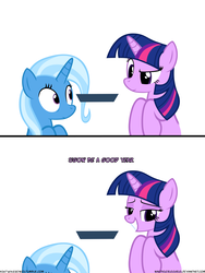 Size: 1048x1396 | Tagged: safe, artist:navitaserussirus, trixie, twilight sparkle, genie, pony, unicorn, asktwixiegenies, g4, cropped, female, lesbian, mare, ship:twixie, shipping, simple background, species swap, white background
