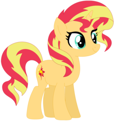 Size: 1024x1087 | Tagged: dead source, safe, artist:ra1nb0wk1tty, sunset shimmer, pony, unicorn, g4, female, mare, simple background, solo, transparent background, vector