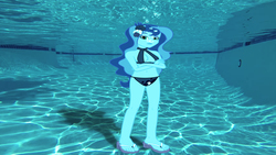 Size: 852x480 | Tagged: safe, artist:sb1991, part of a set, princess luna, vice principal luna, equestria girls, g4, belly button, bikini, clothes, part of a series, request, requested art, story included, swimming pool, swimsuit, underwater, underwater eqg series