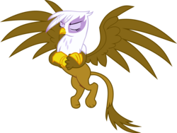 Size: 3981x2995 | Tagged: safe, artist:irisiter, gilda, griffon, g4, griffon the brush off, crossed arms, eyes closed, female, high res, simple background, solo, transparent background, vector