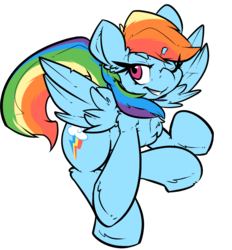 Size: 879x946 | Tagged: safe, artist:bbsartboutique, rainbow dash, pegasus, pony, g4, explicit source, female, love collector, one eye closed, simple background, smiling, smirk, solo, transparent background, wink