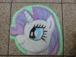 Size: 5152x3864 | Tagged: safe, artist:malte279, rarity, pony, unicorn, g4, bust, chalk drawing, czequestria, czequestria 2017, female, mare, portrait, profile, solo, traditional art