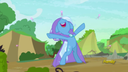 Size: 1920x1080 | Tagged: safe, screencap, trixie, pony, g4, to change a changeling, bipedal