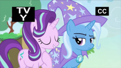 Size: 915x515 | Tagged: safe, screencap, starlight glimmer, trixie, pony, g4, to change a changeling, tv-y