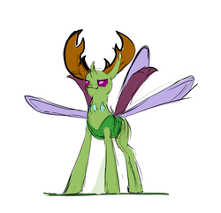 Size: 1000x963 | Tagged: safe, artist:xbi, thorax, changedling, changeling, g4, 30 minute art challenge, changeling king, king thorax, male, solo