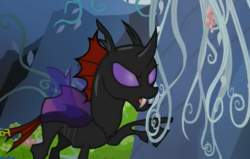 Size: 456x290 | Tagged: safe, screencap, pharynx, changeling, g4, to change a changeling, solo