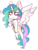 Size: 557x737 | Tagged: safe, artist:urbanqhoul, princess celestia, alicorn, pony, g4, bags under eyes, coffee, ear fluff, female, hoof hold, looking up, mare, messy mane, mug, simple background, solo, spread wings, transparent background, wings