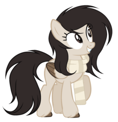 Size: 1024x1056 | Tagged: safe, artist:bluxy-kun, oc, oc only, oc:vanilla cream, pegasus, pony, base used, clothes, female, mare, scarf, simple background, solo, white background