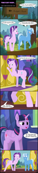 Size: 3941x17867 | Tagged: safe, artist:toxic-mario, starlight glimmer, trixie, twilight sparkle, alicorn, pony, g4, to change a changeling, castle, comic, door, female, movie accurate, new style, shocked expression, steps, tree, twilight sparkle (alicorn)