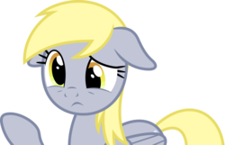 Size: 5000x3224 | Tagged: safe, artist:dashiesparkle, derpy hooves, pegasus, pony, g4, triple threat, .svg available, absurd resolution, female, floppy ears, frown, raised eyebrow, sad, simple background, solo, transparent background, vector