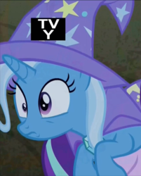 Size: 414x515 | Tagged: safe, screencap, starlight glimmer, trixie, pony, g4, to change a changeling, bagged, cropped, out of context, solo focus, tv-y, wrong hole
