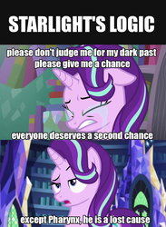 Size: 840x1146 | Tagged: safe, starlight glimmer, pony, g4, to change a changeling, drama, hypocrisy, meme, op is a duck, op is trying to start shit, starlight drama, truth