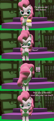 Size: 1920x4320 | Tagged: safe, artist:red4567, pinkie pie, pony, g4, 3d, bad idea, comic, didn't think this through, eating, food, jacksepticeye, lemon, sour, source filmmaker