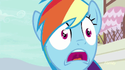 Size: 960x540 | Tagged: safe, screencap, rainbow dash, pegasus, pony, daring done?, g4, animated, faic, female, gasp, gif, mare, open mouth, rainbow dash is best facemaker, solo, vibrating, x intensifies