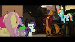Size: 1280x720 | Tagged: safe, screencap, capper dapperpaws, fluttershy, pinkie pie, rainbow dash, rarity, spike, twilight sparkle, abyssinian, alicorn, cat, dragon, pony, anthro, g4, my little pony: the movie, bedroom eyes, butt, chest fluff, female, flutterbutt, lidded eyes, mare, plot, seductive, seductive look, sexy, stupid sexy capper, stupid sexy rarity, twilight sparkle (alicorn)