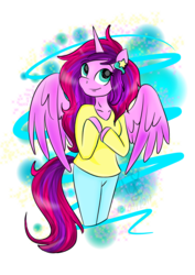Size: 1000x1414 | Tagged: safe, artist:andy-lobart7, oc, oc only, alicorn, anthro, alicorn oc, simple background, solo, transparent background